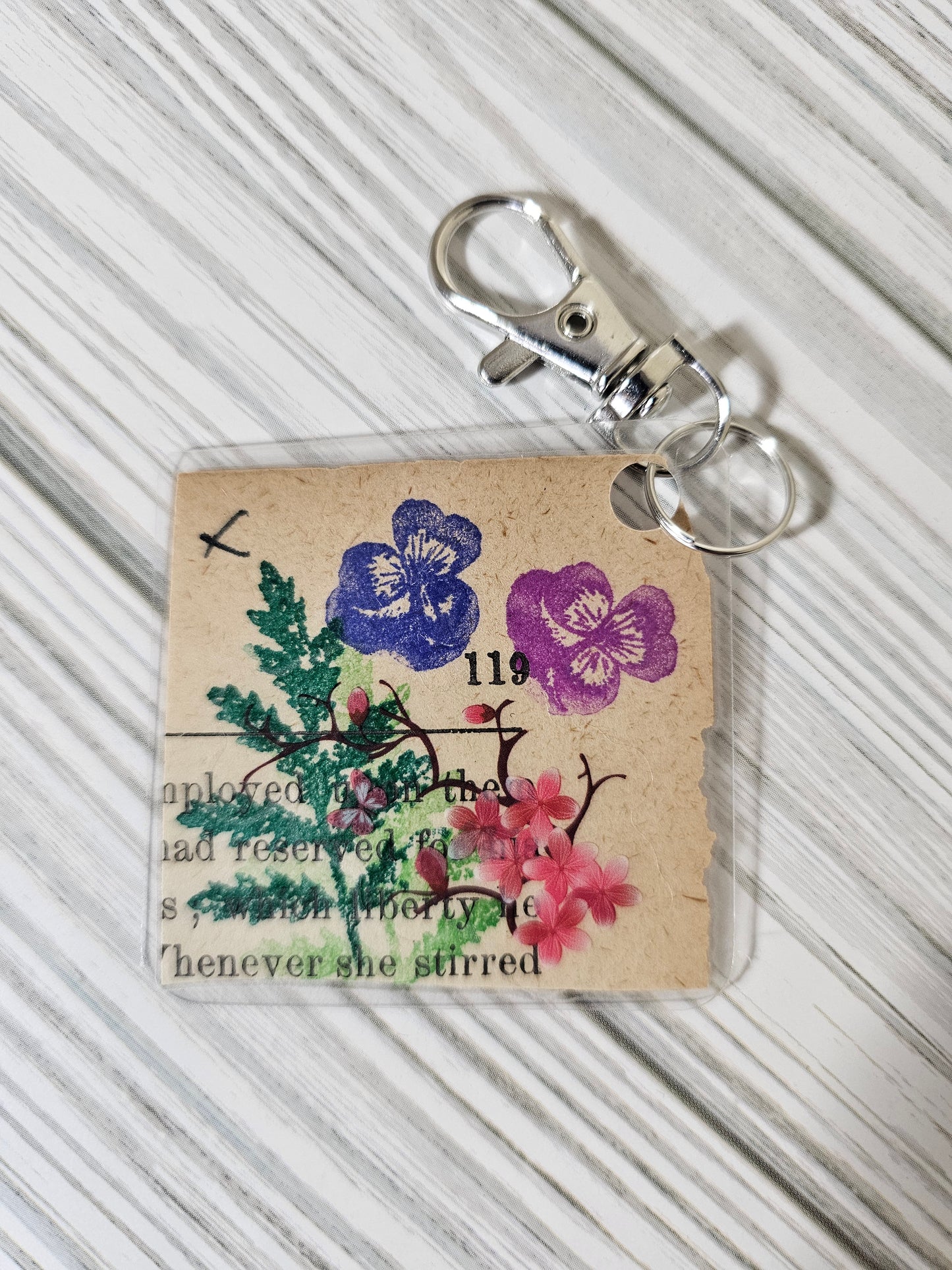 Bookpage Keychain