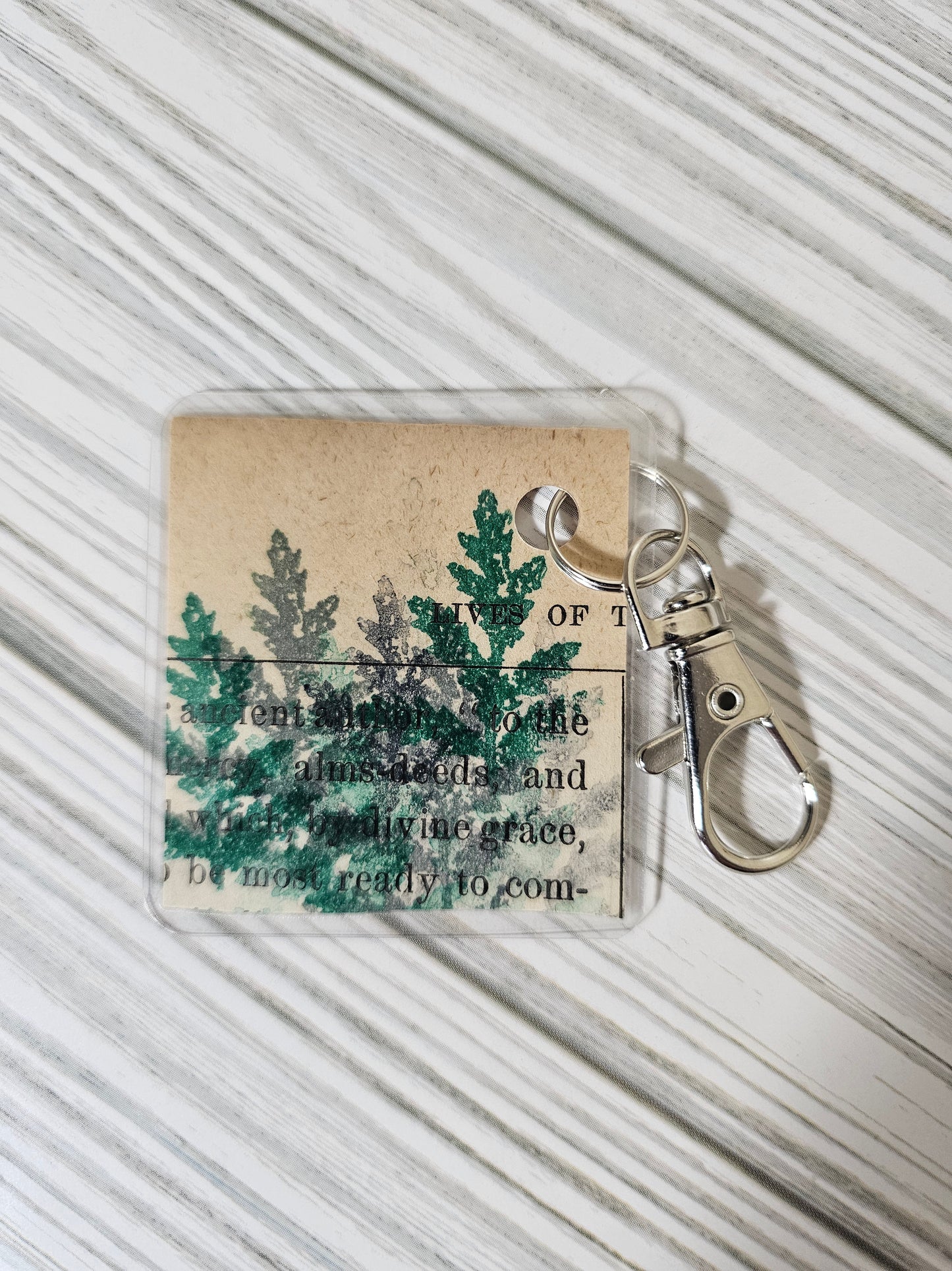 Bookpage Keychain