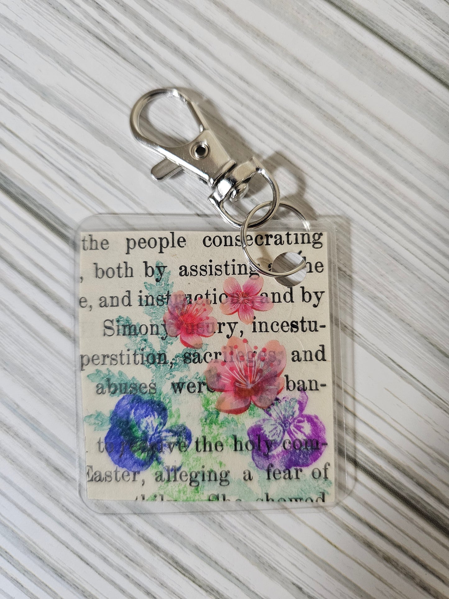 Bookpage Keychain