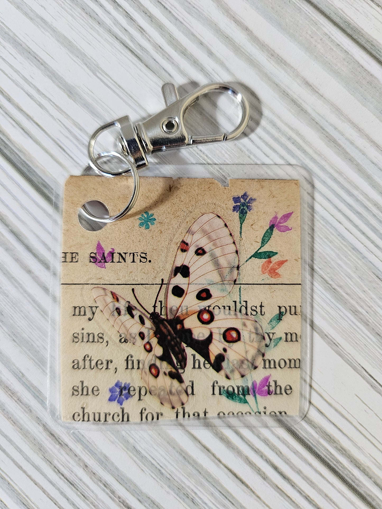 Bookpage Keychain