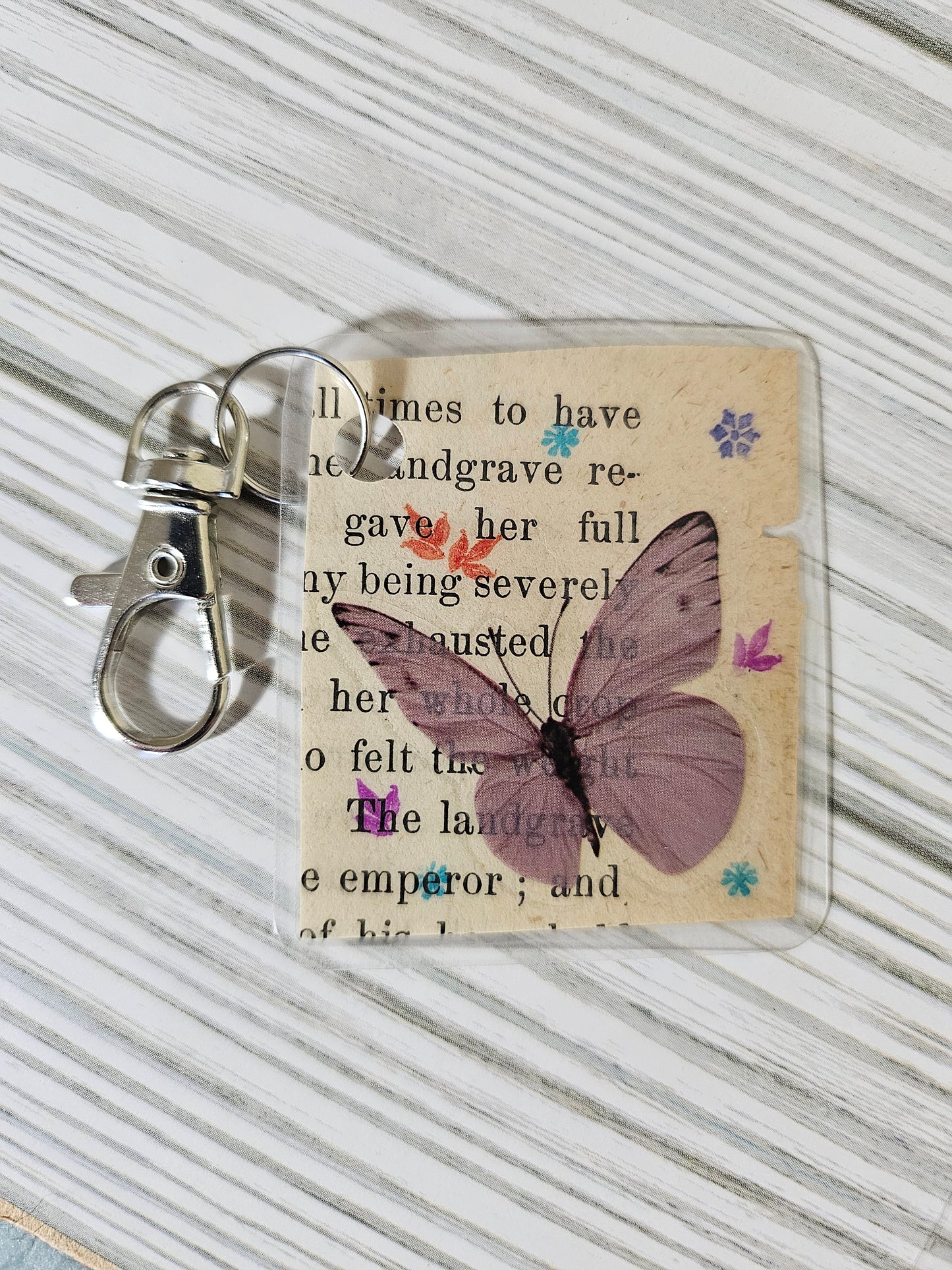 Bookpage Keychain