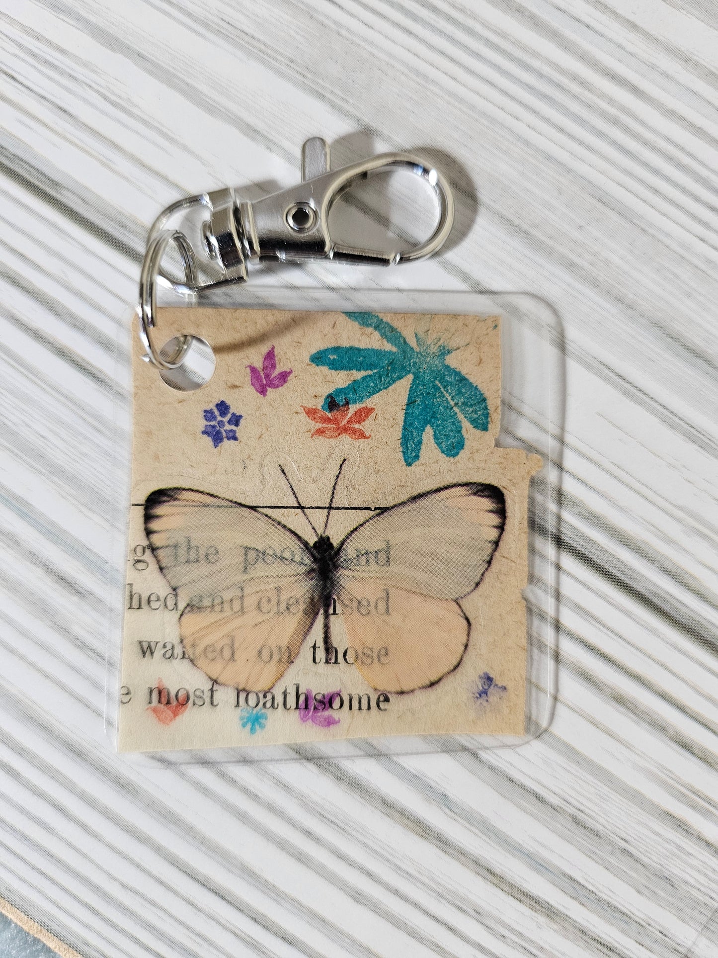 Bookpage Keychain
