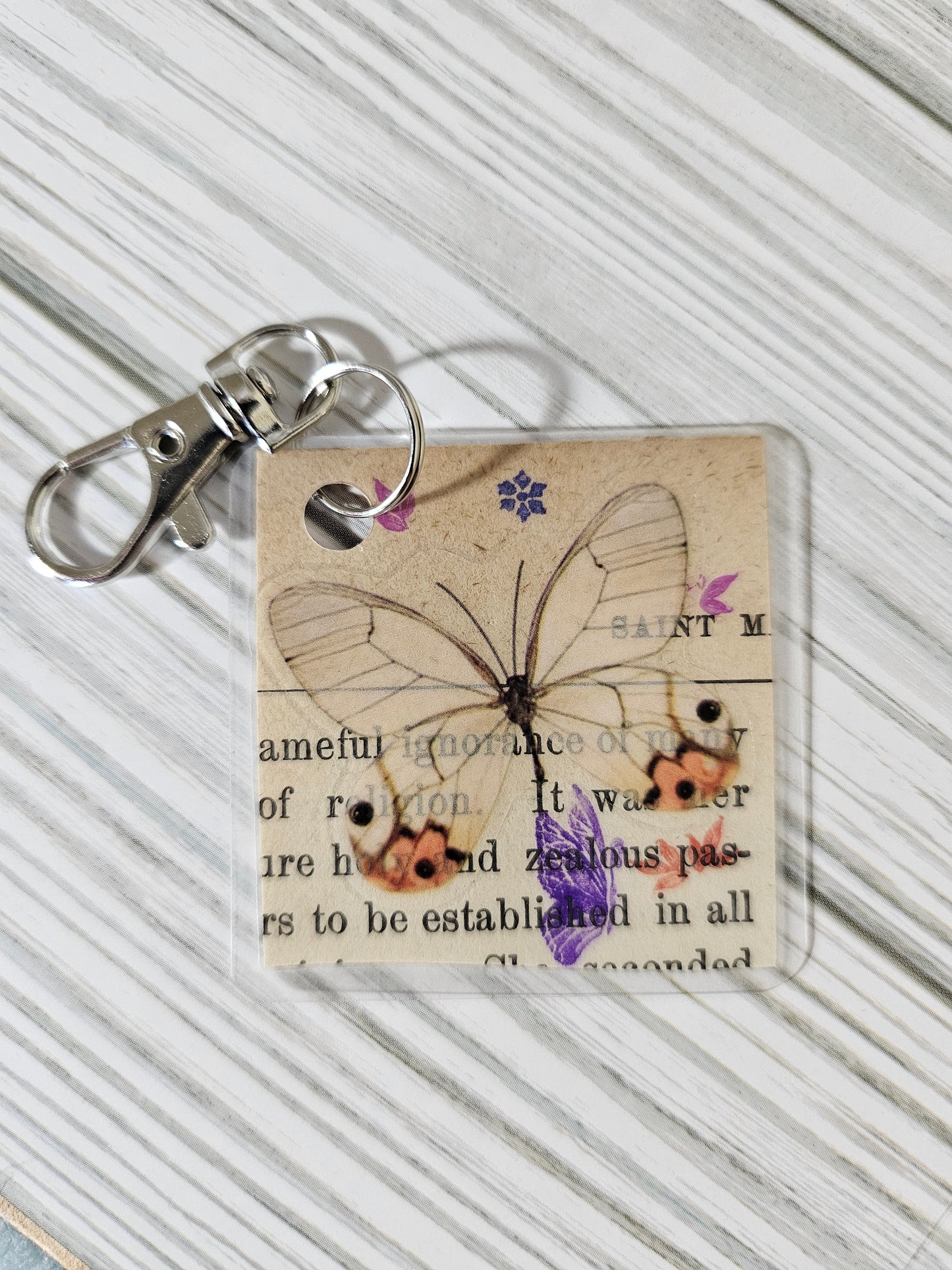 Bookpage Keychain