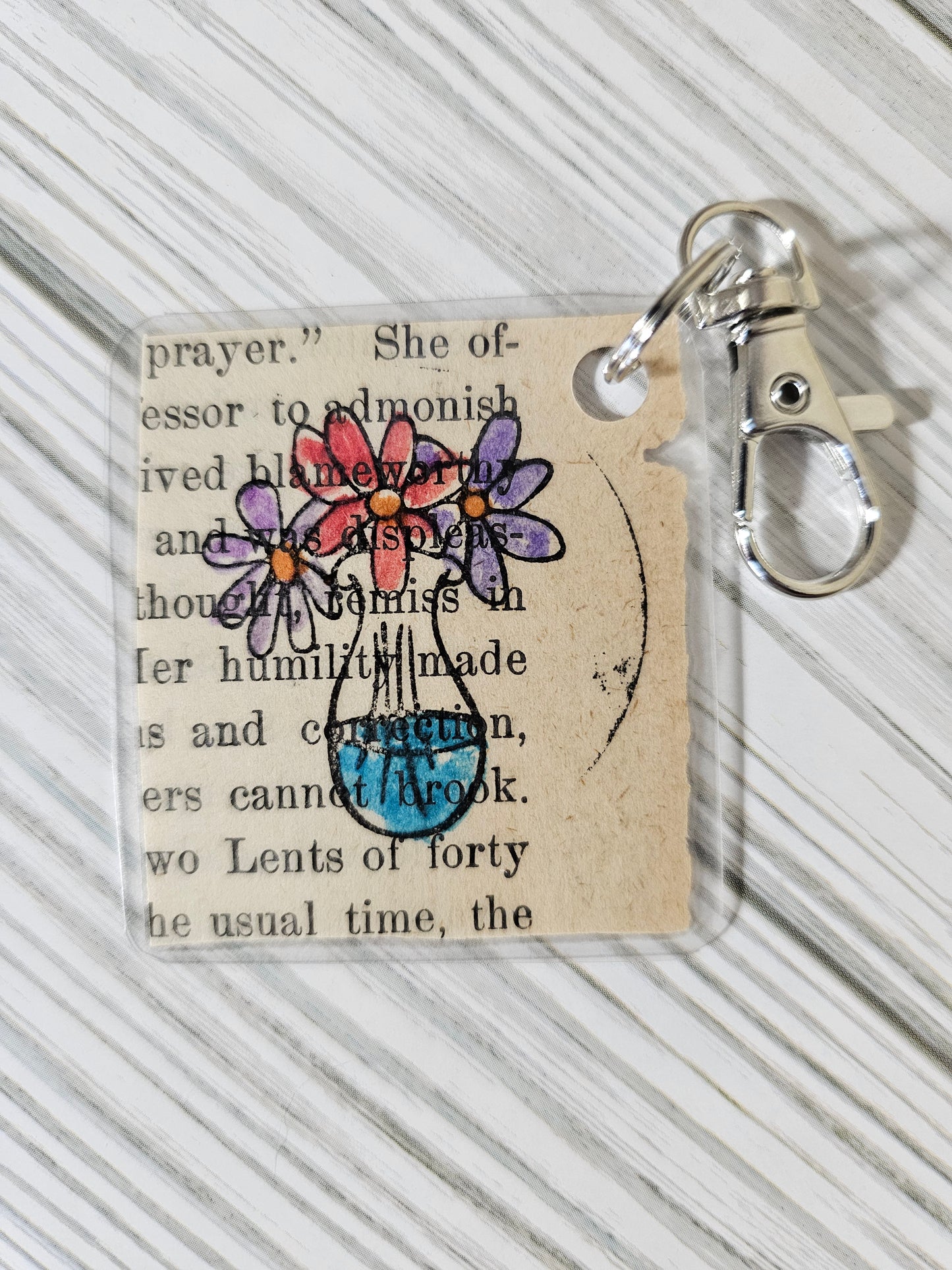 Bookpage Keychain