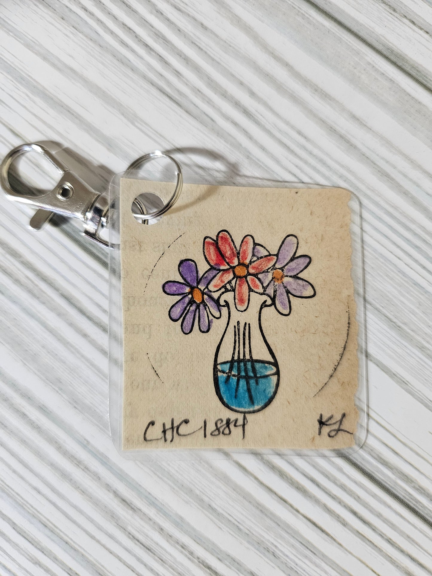 Bookpage Keychain