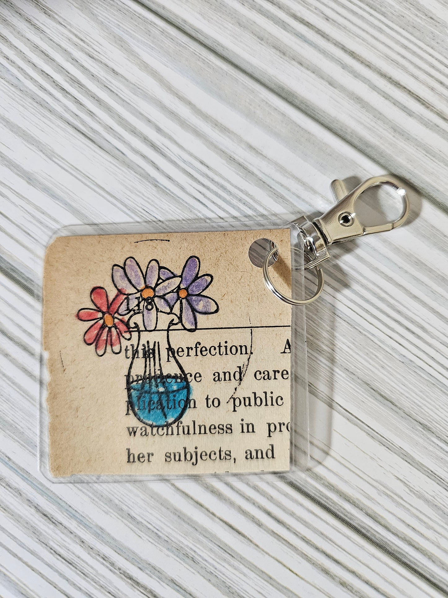 Bookpage Keychain