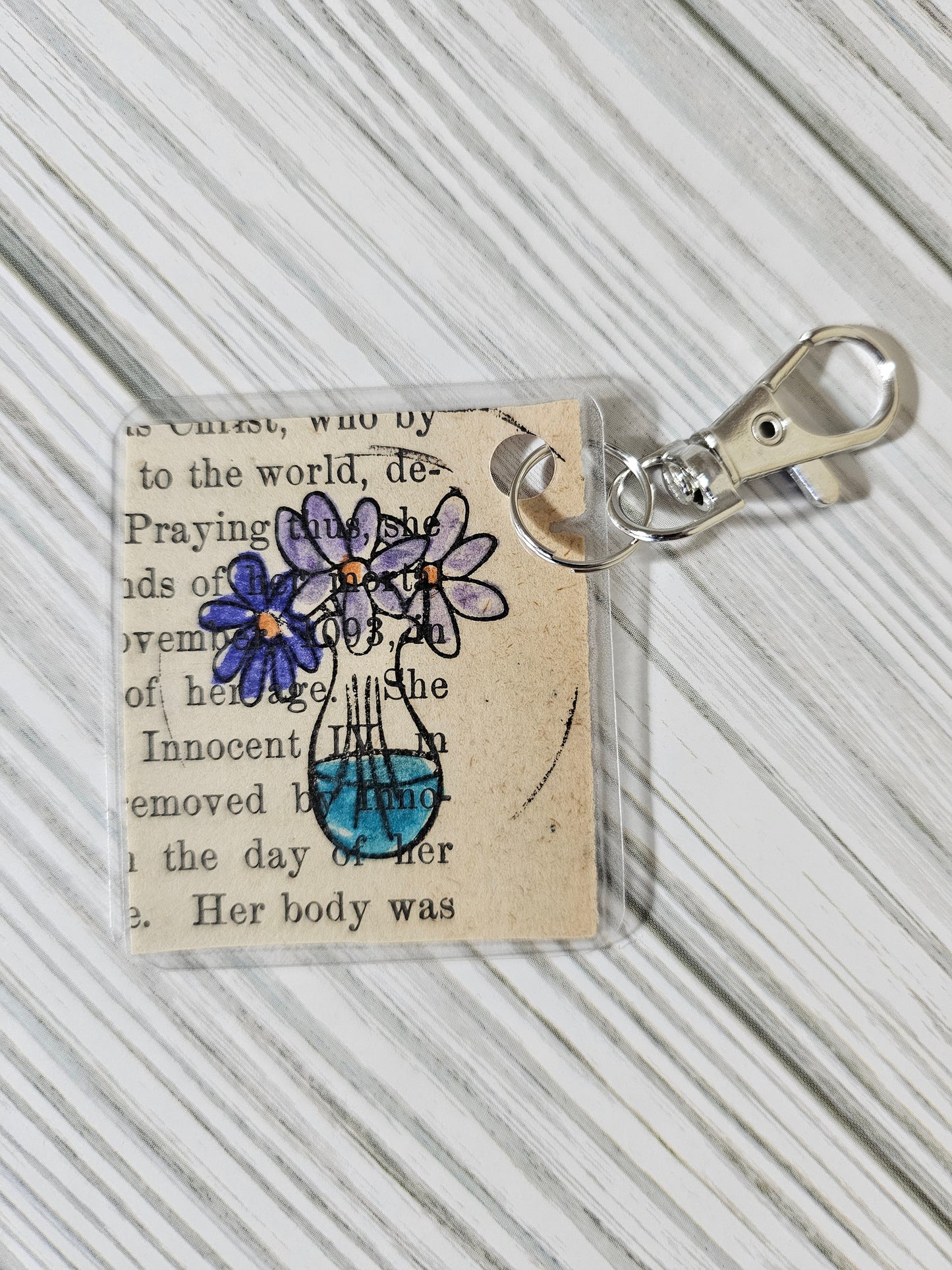 Bookpage Keychain
