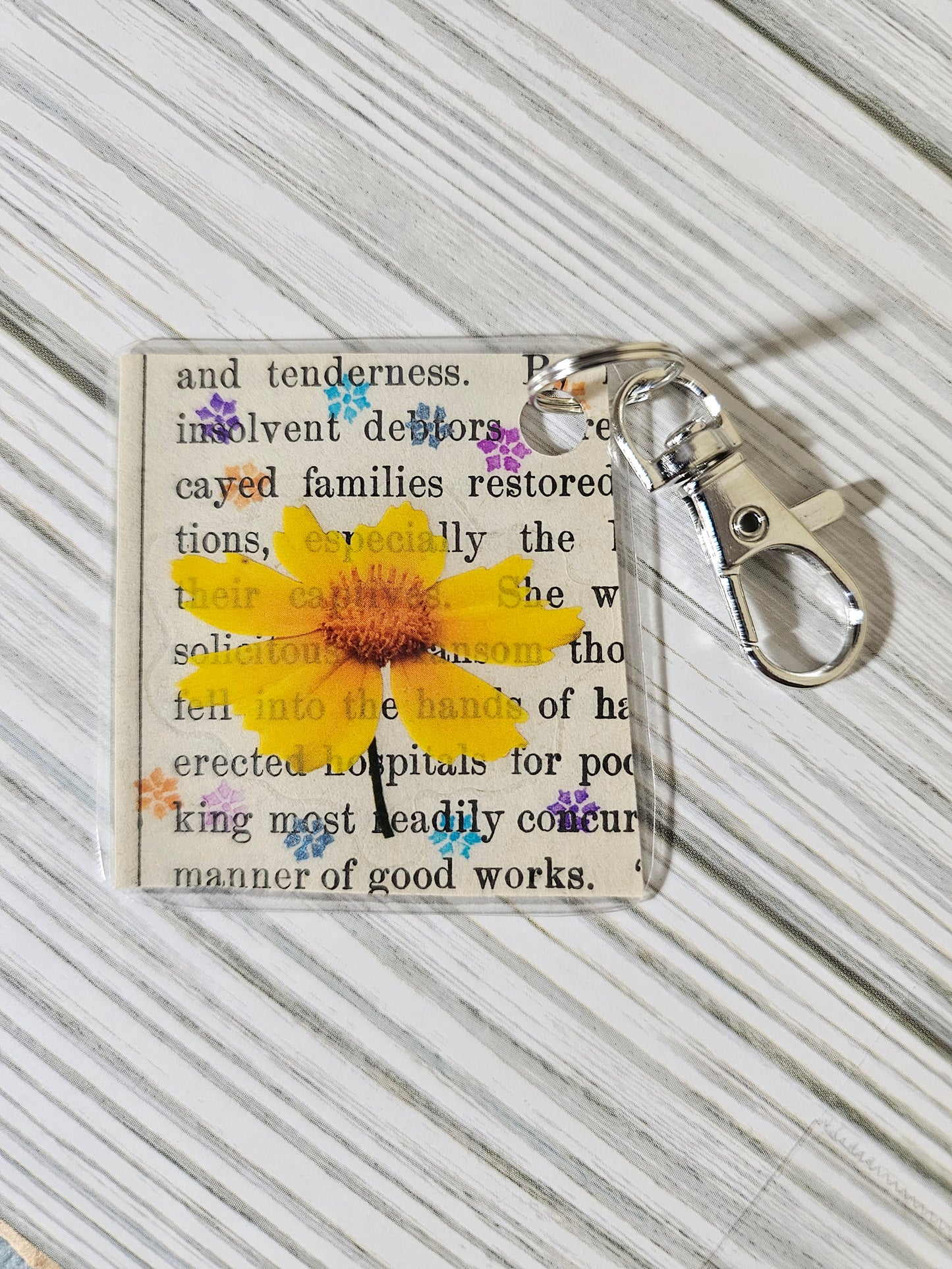 Bookpage Keychain