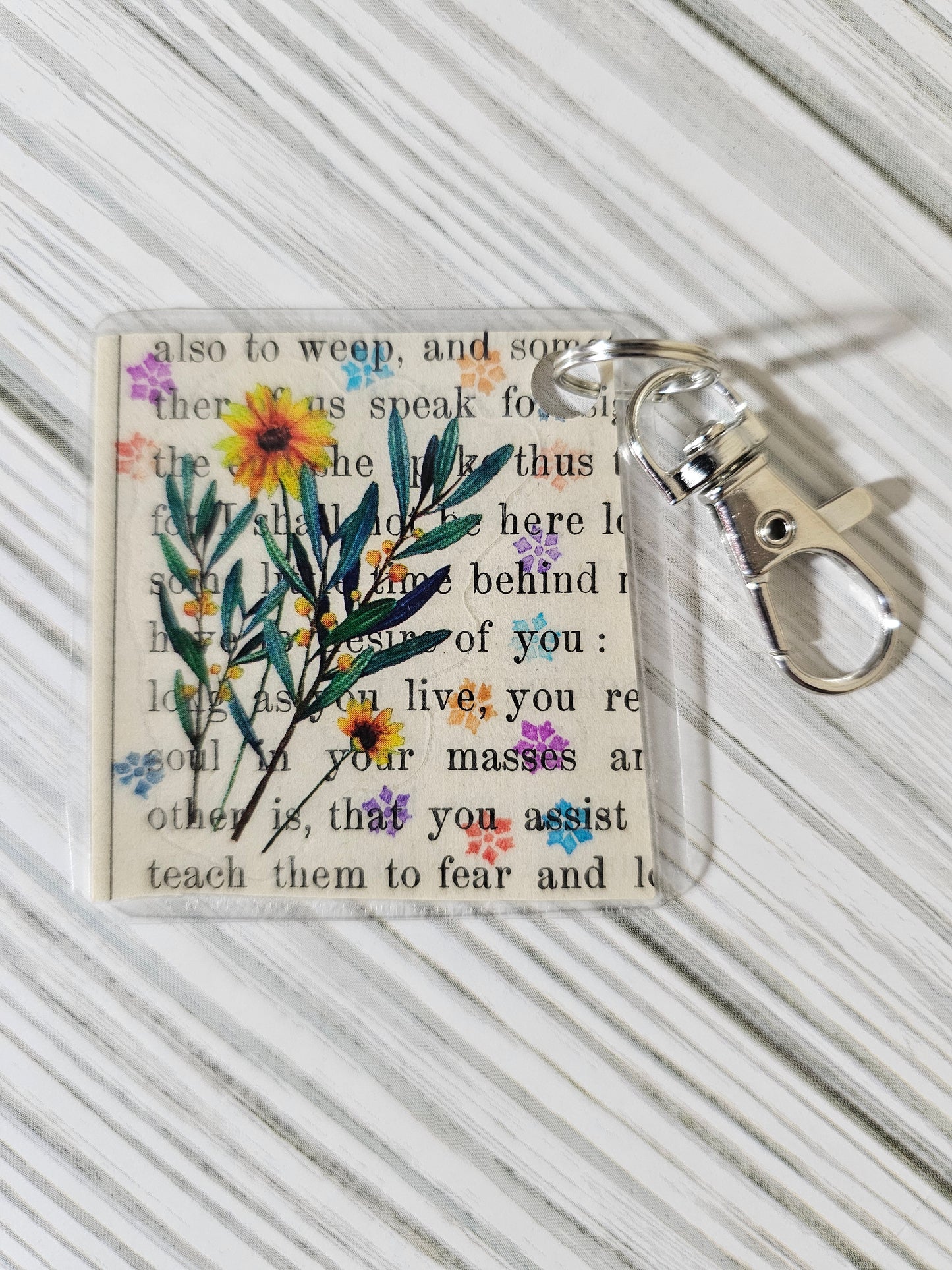 Bookpage Keychain