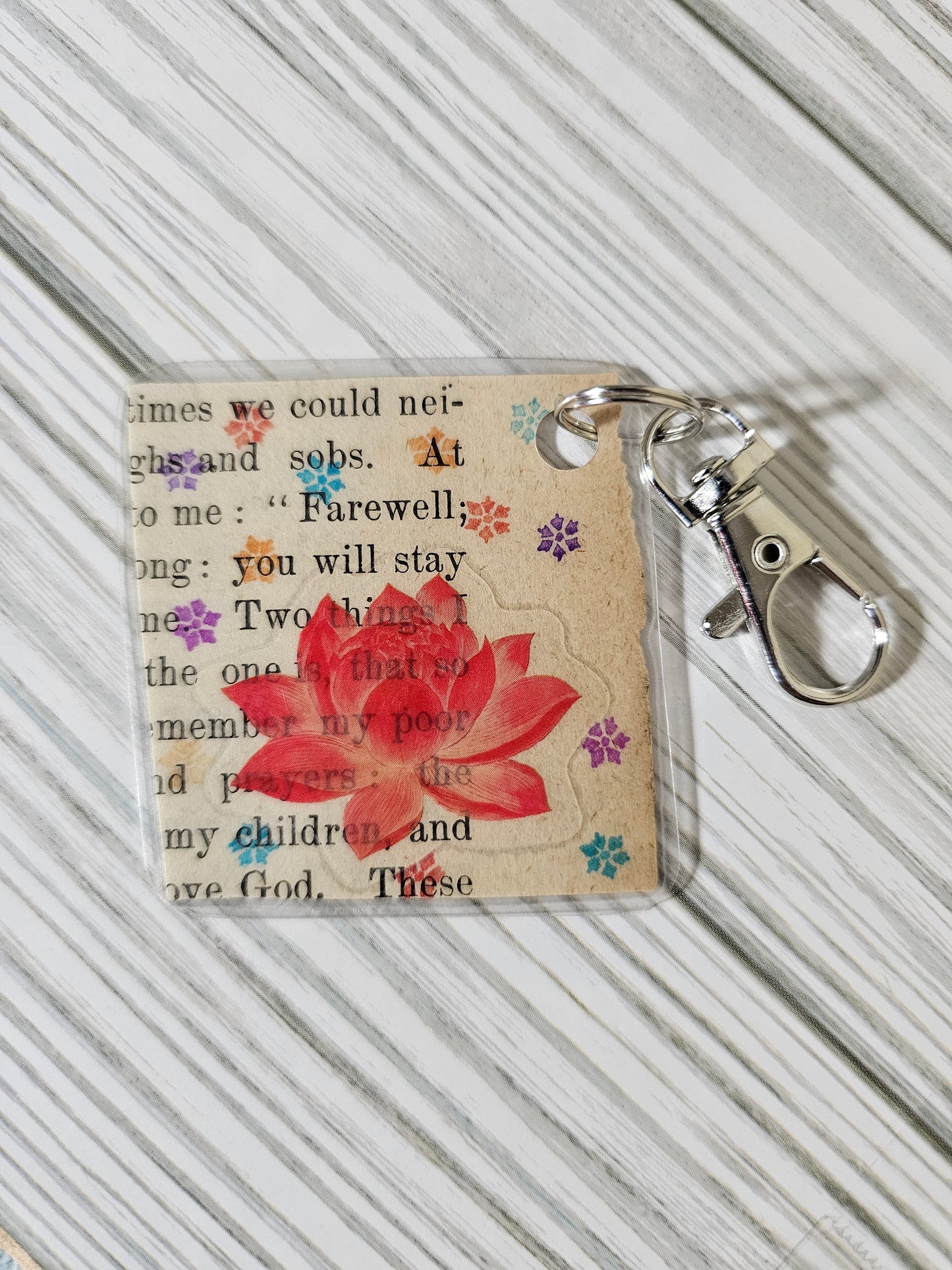Bookpage Keychain