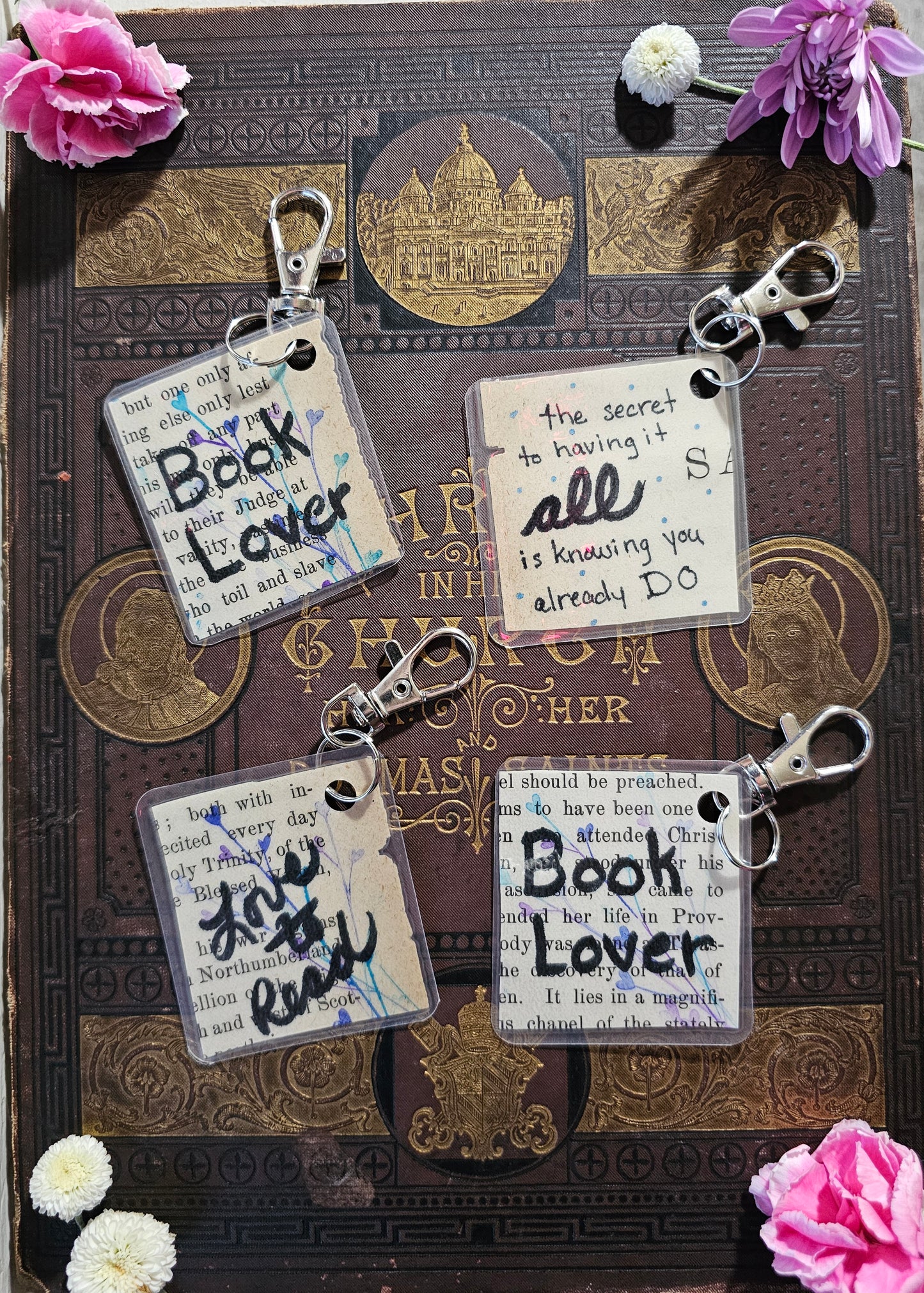 Bookpage Keychain
