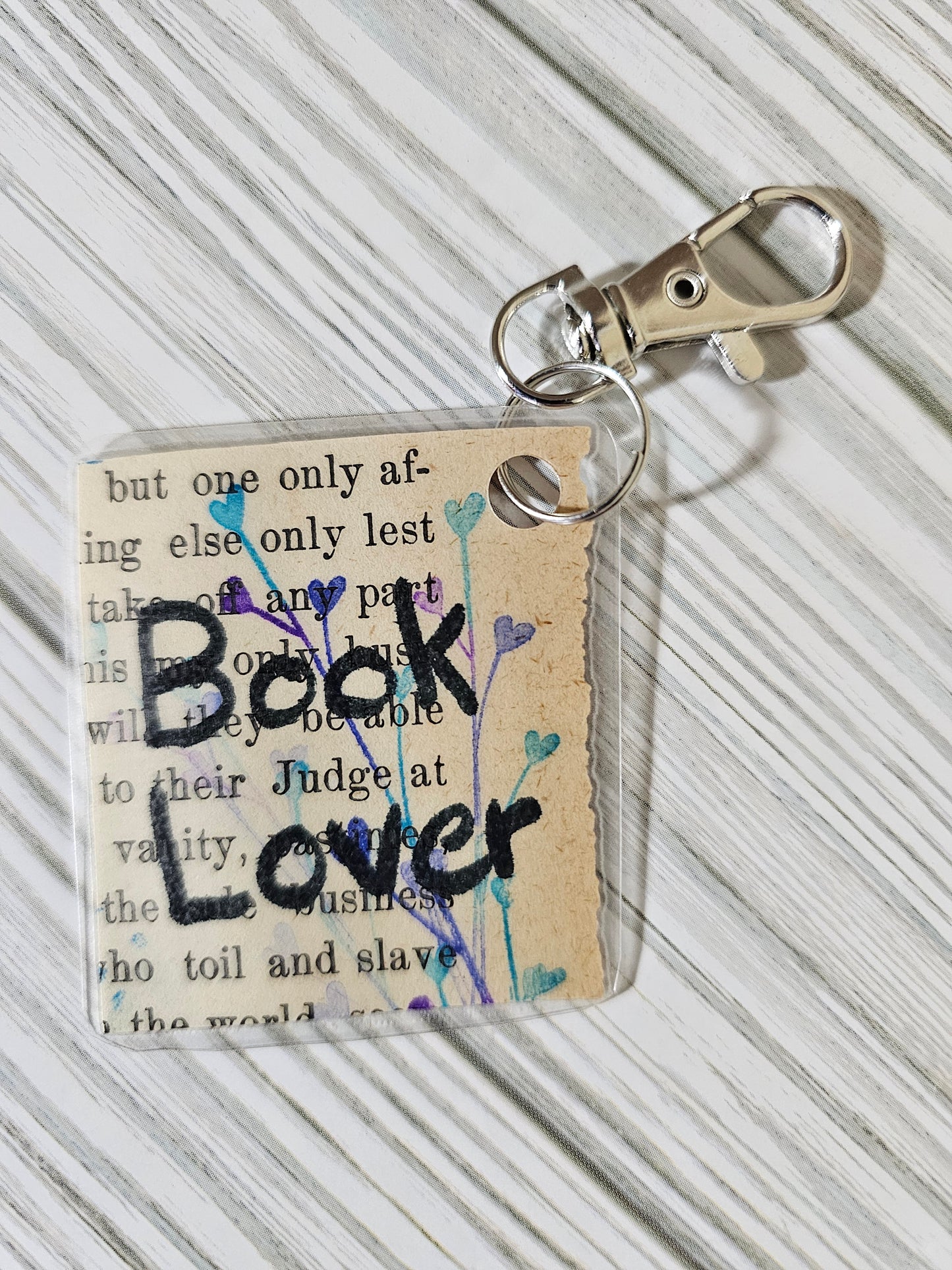 Bookpage Keychain