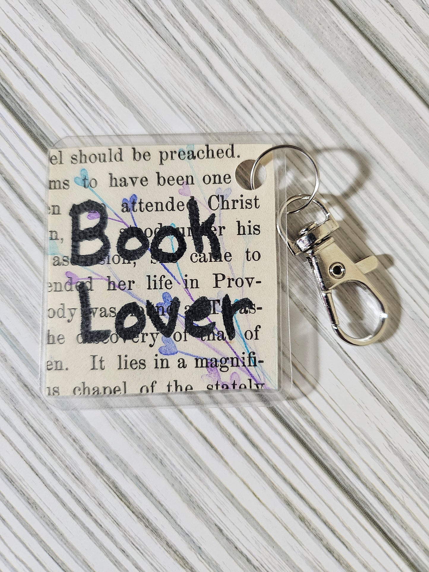 Bookpage Keychain