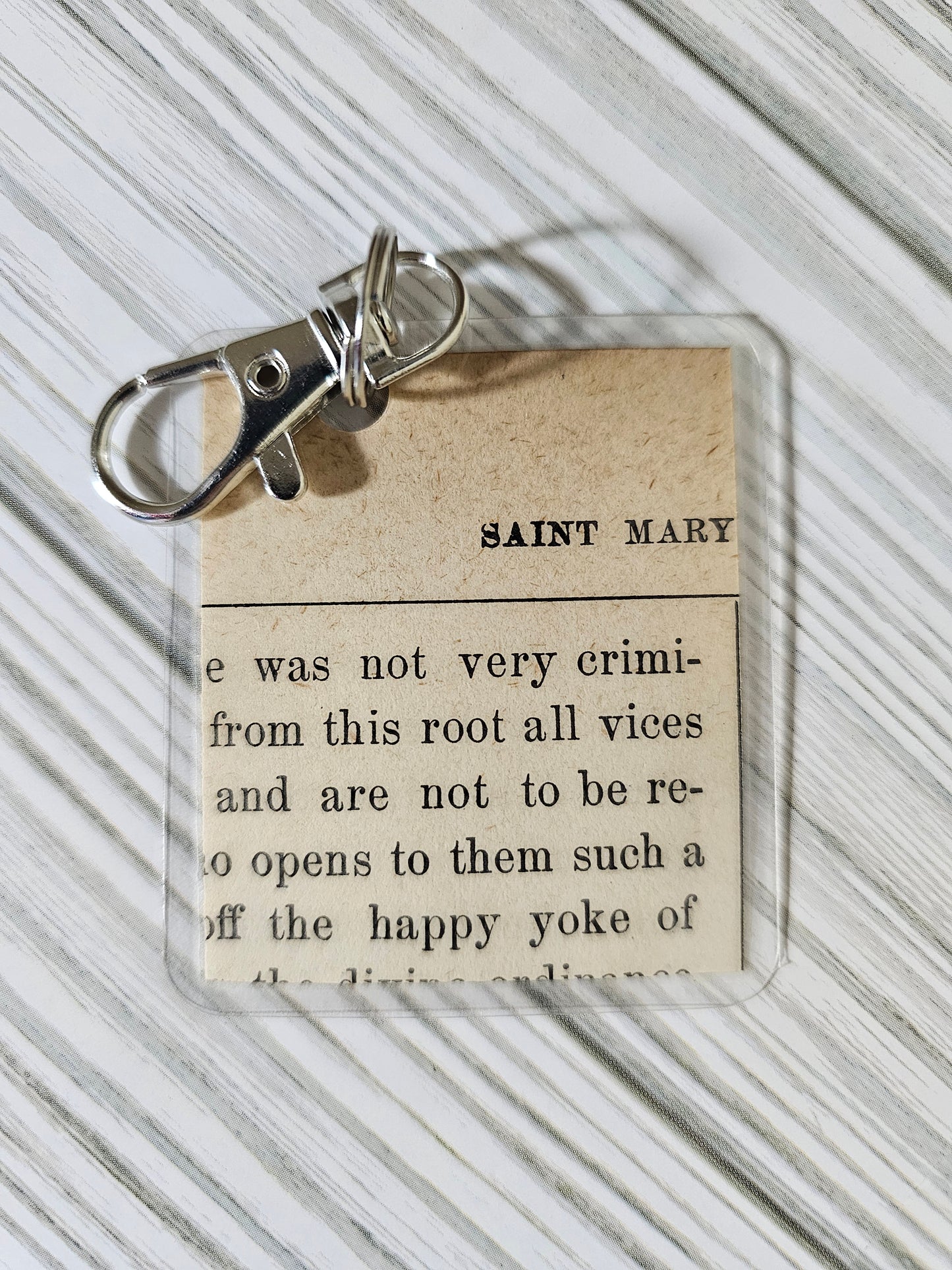 Bookpage Keychain