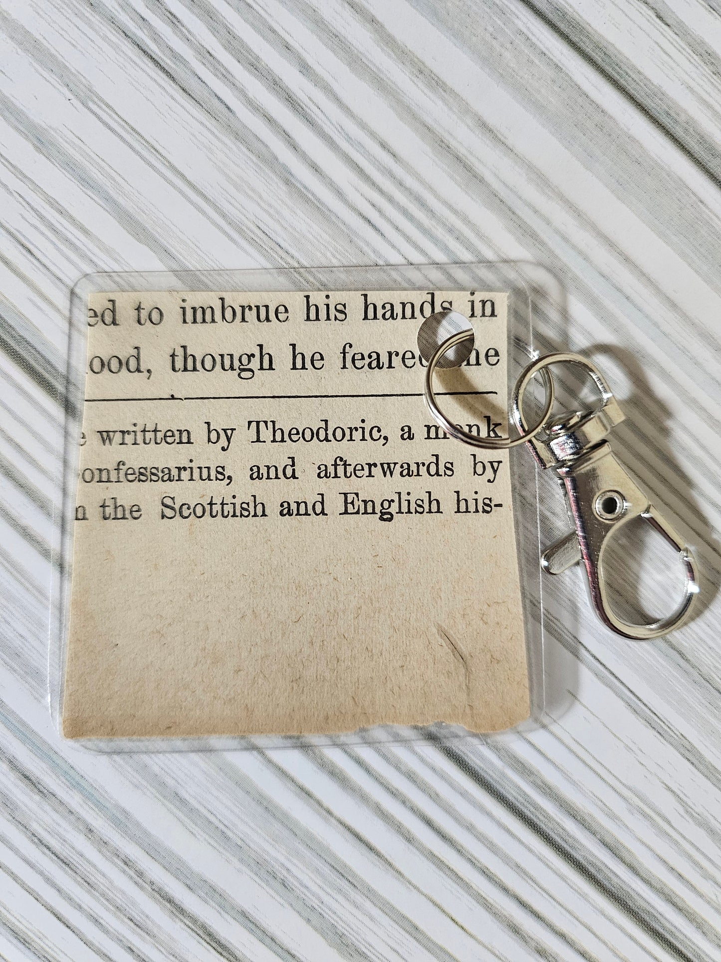Bookpage Keychain