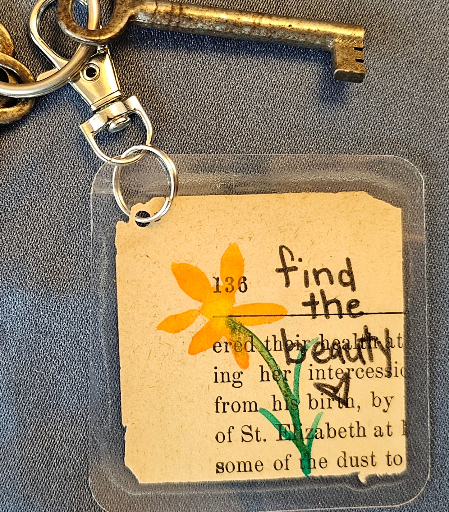 Bookpage Keychain