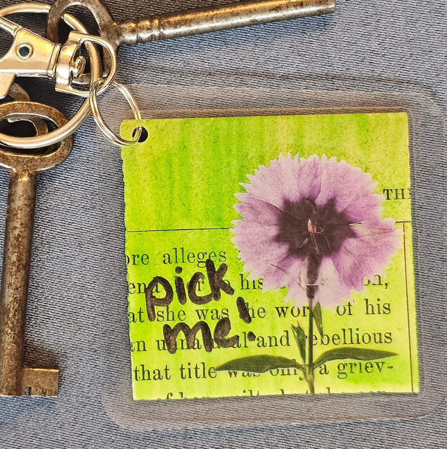 Bookpage Keychain