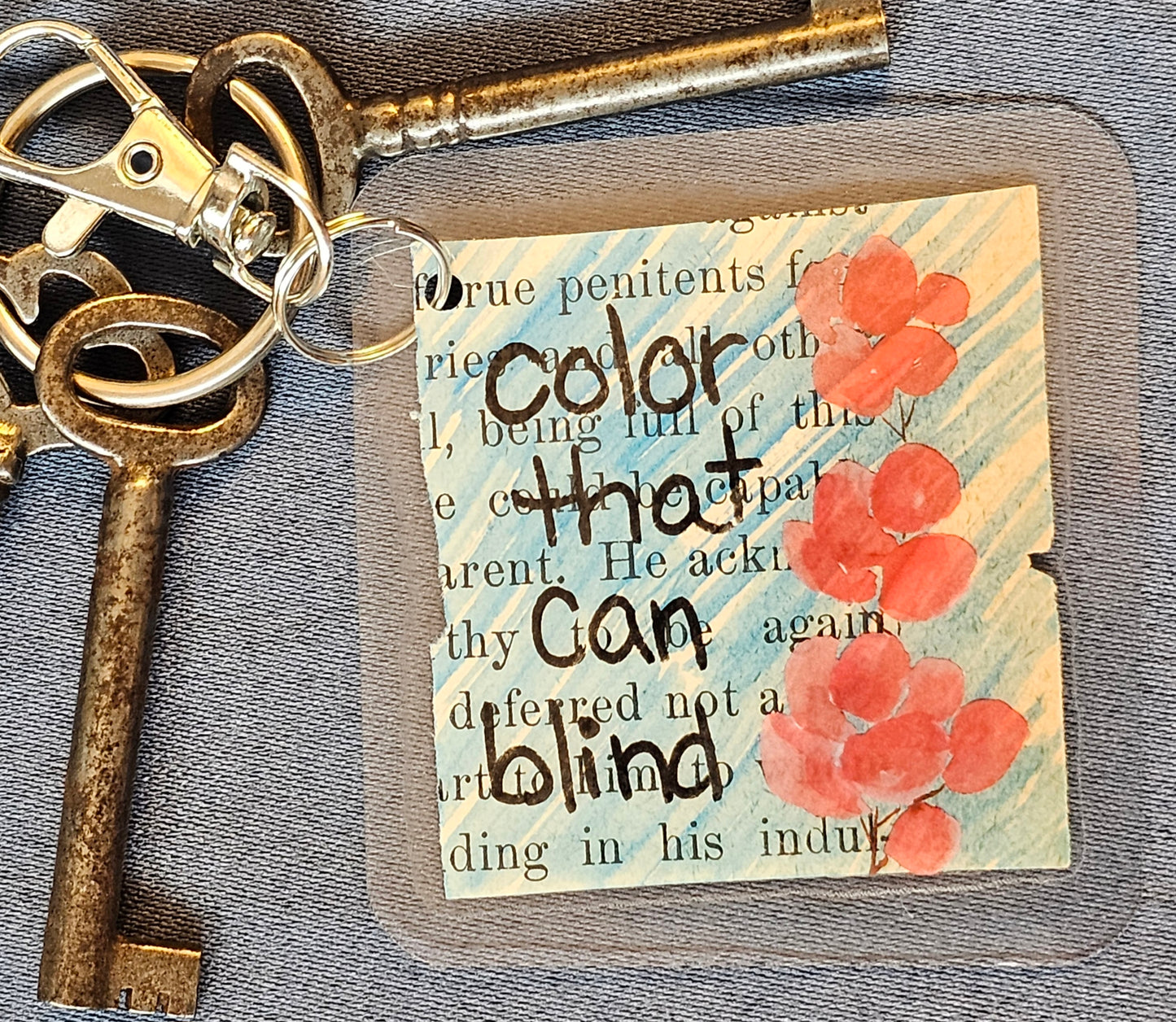 Bookpage Keychain