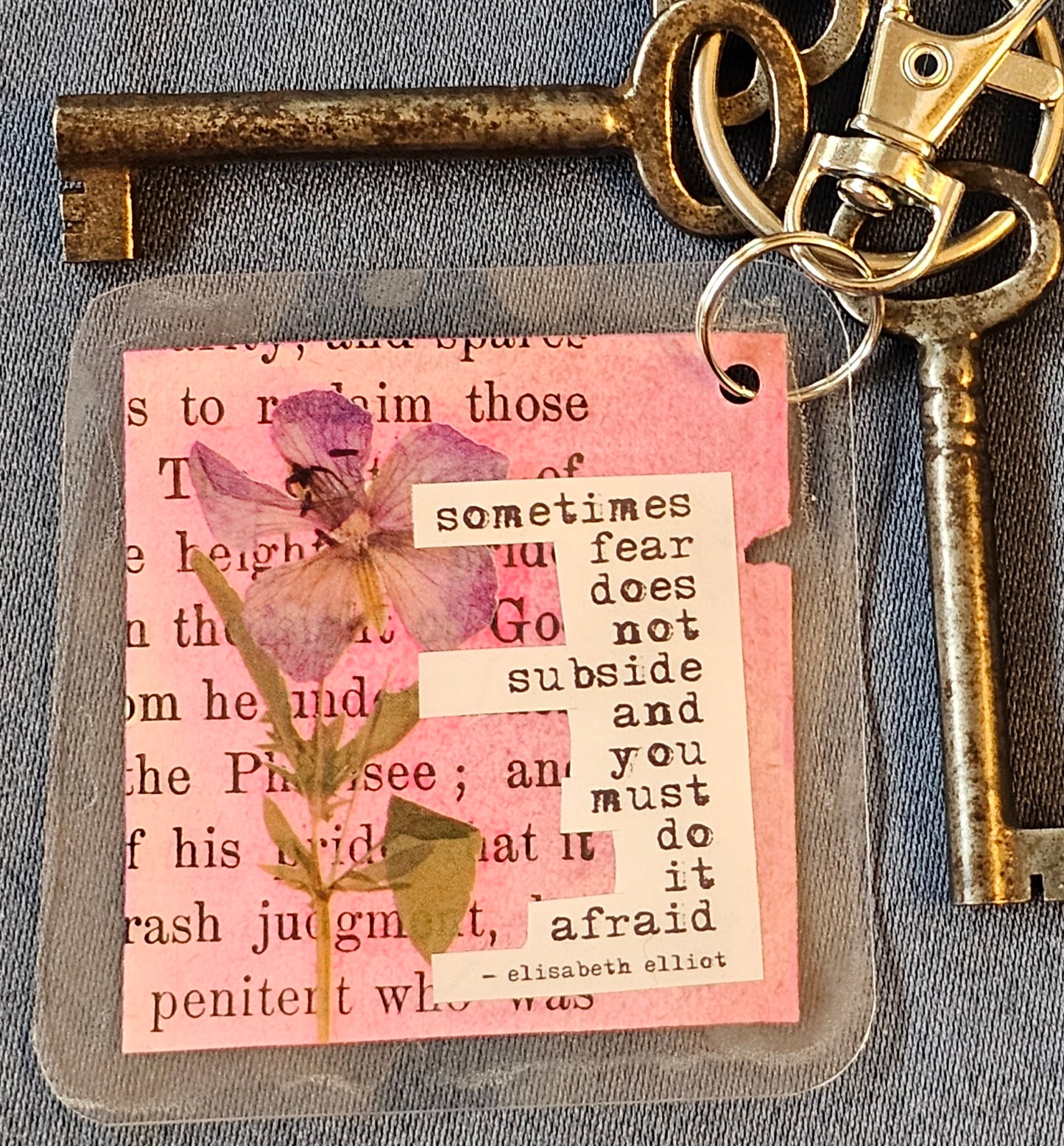 Bookpage Keychain