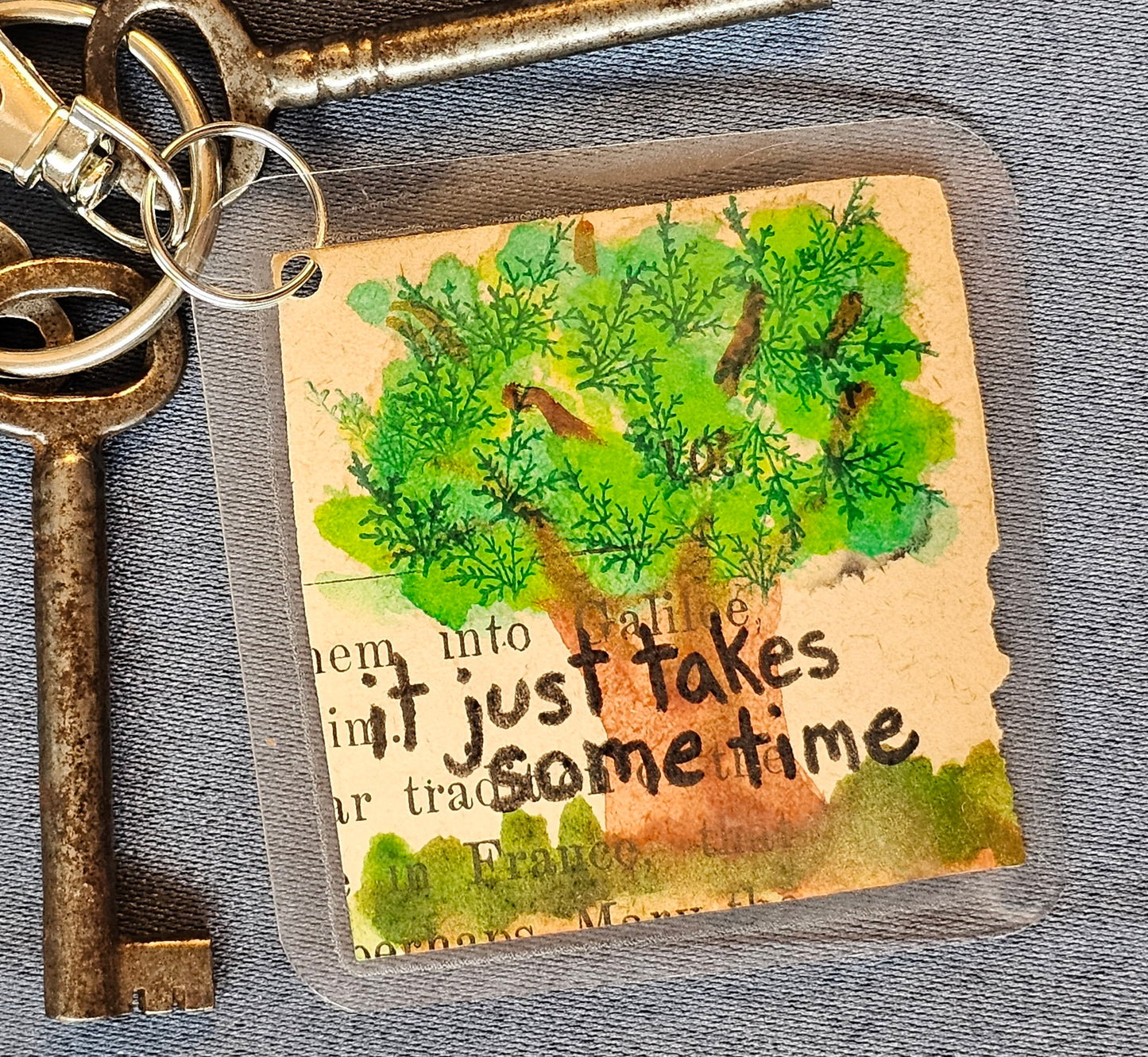 Bookpage Keychain
