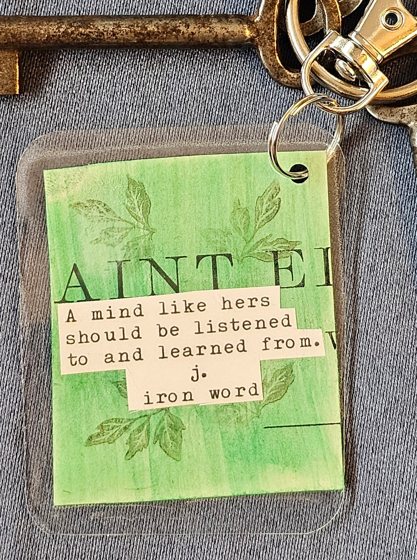 Bookpage Keychain