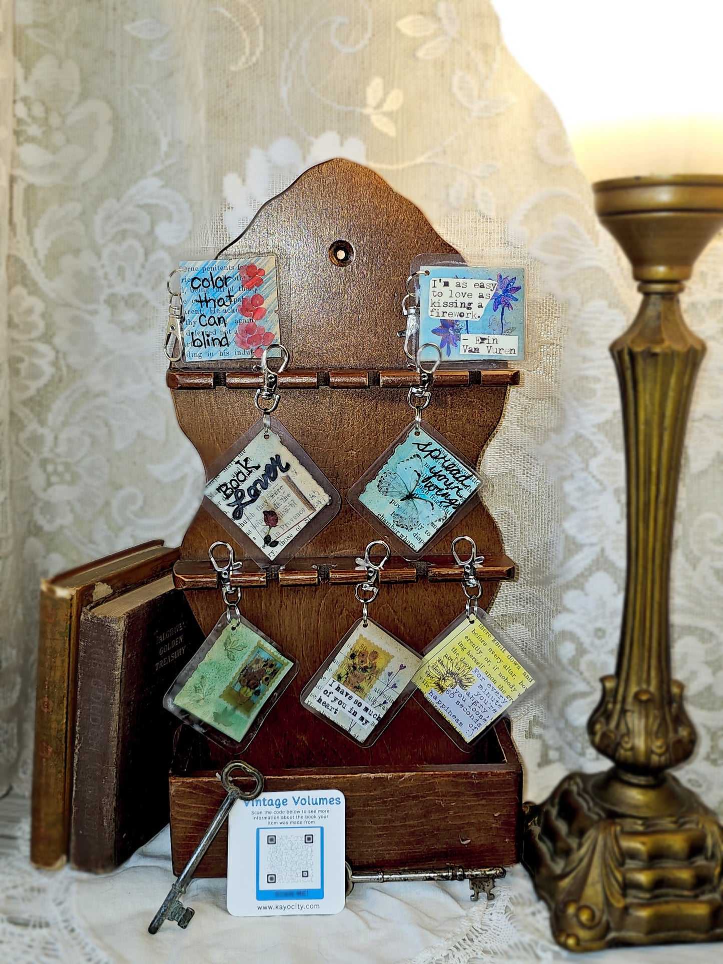 Bookpage Keychain