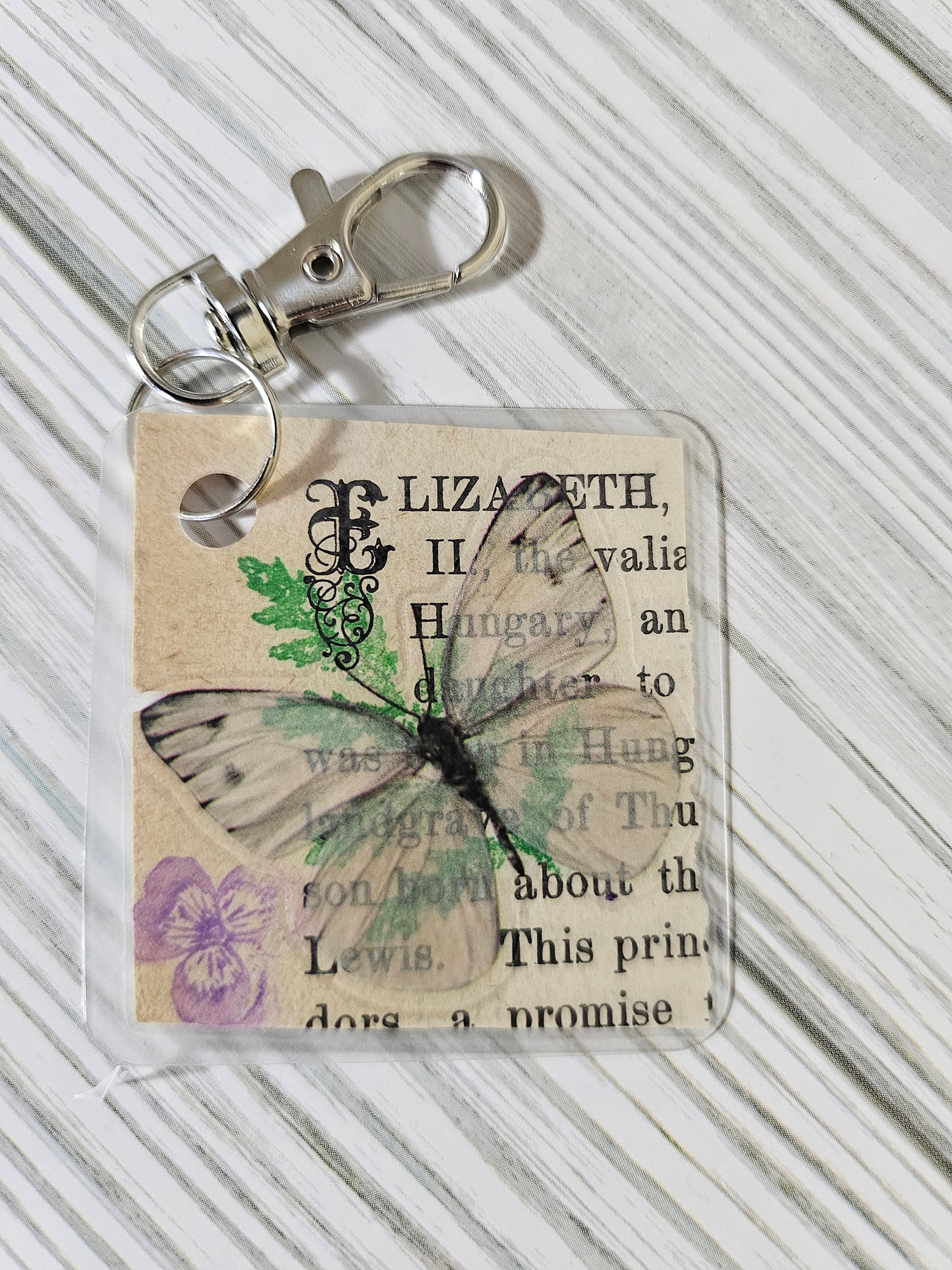 Bookpage Keychain