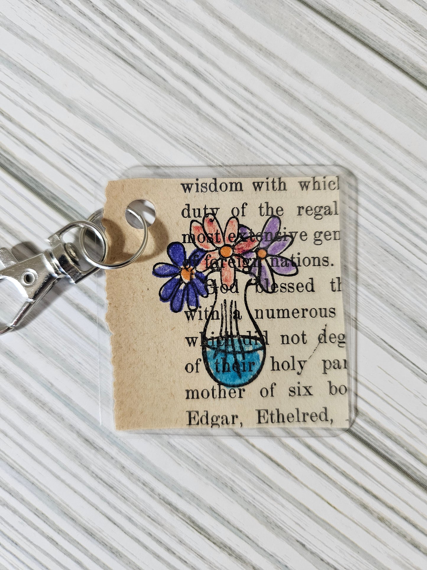 Bookpage Keychain