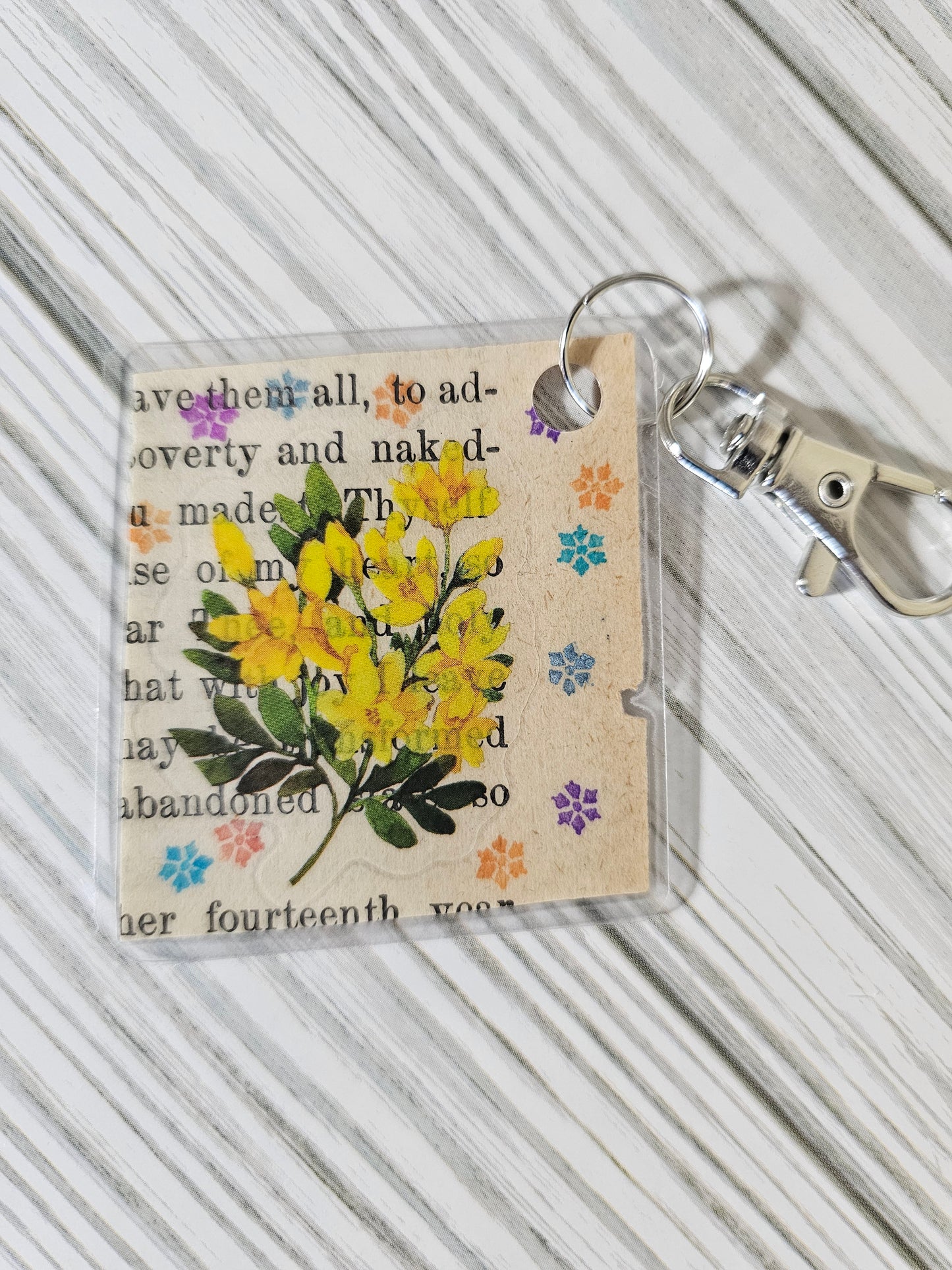 Bookpage Keychain