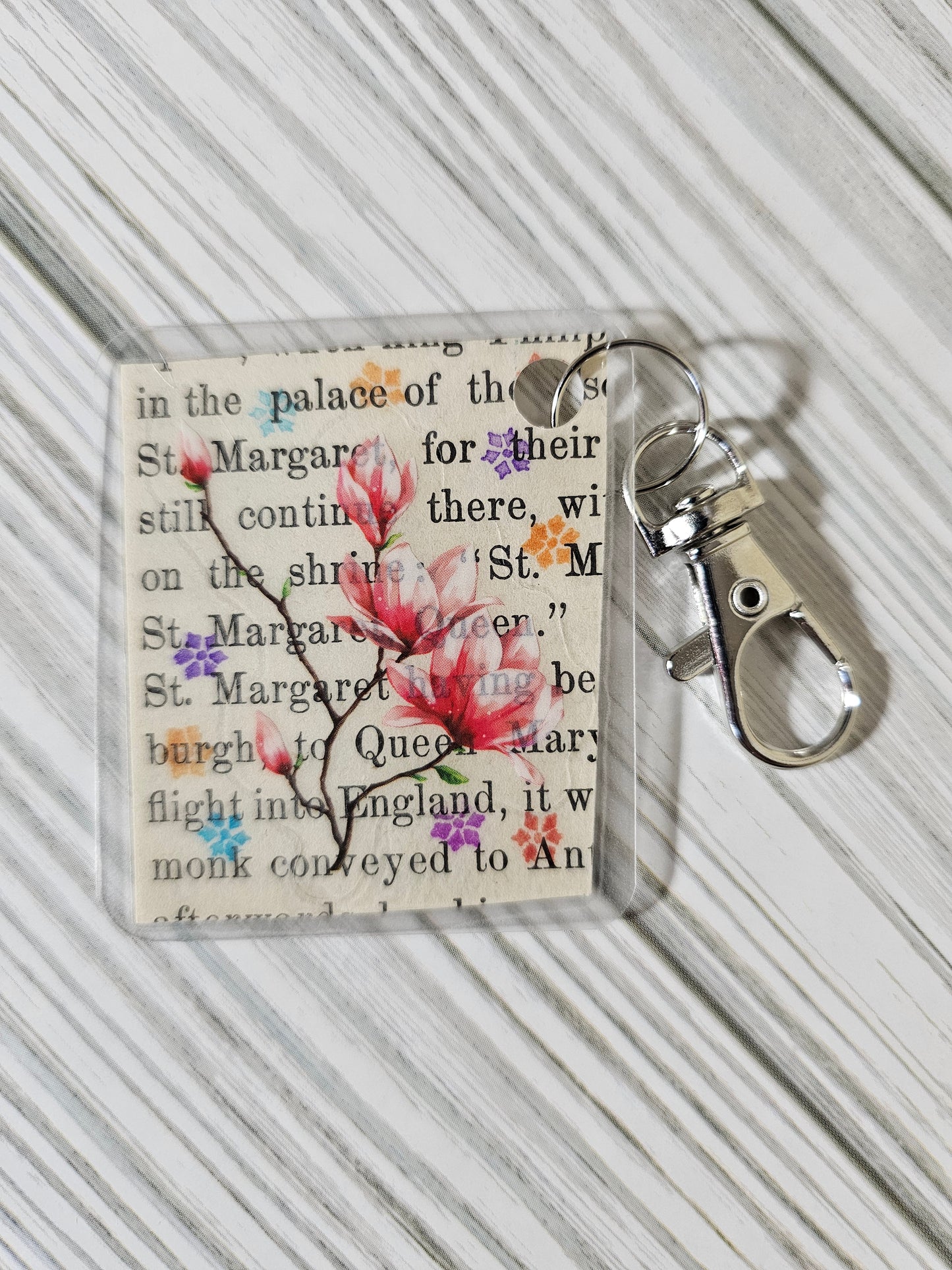 Bookpage Keychain