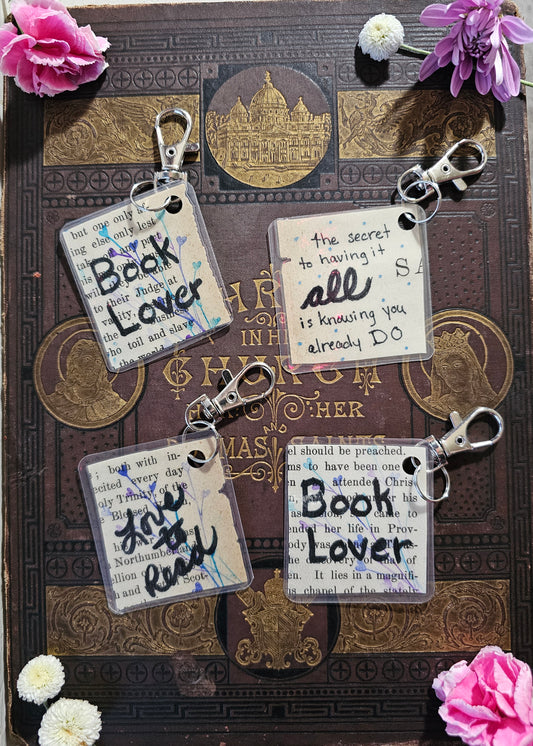 Bookpage Keychain