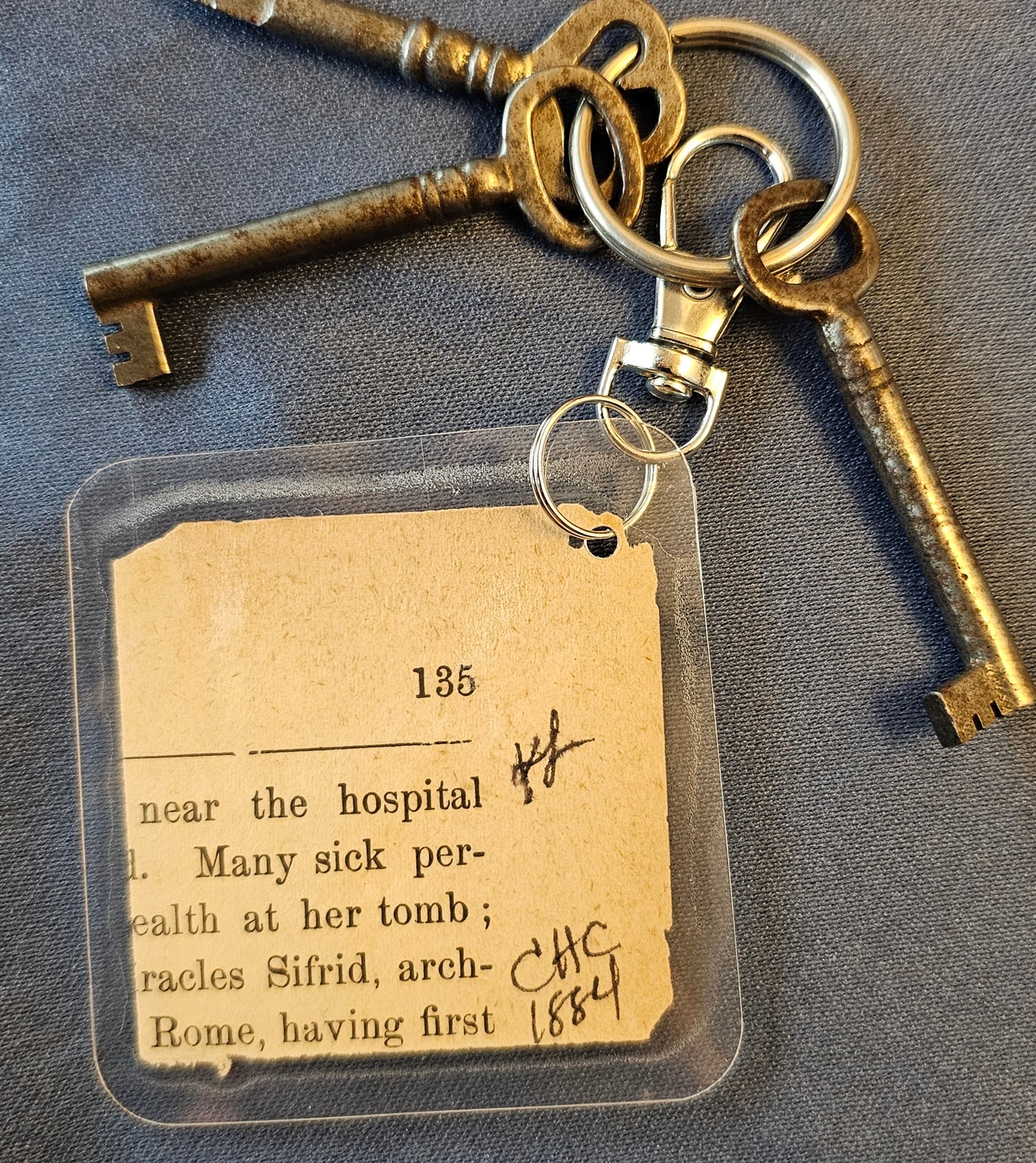 Bookpage Keychain
