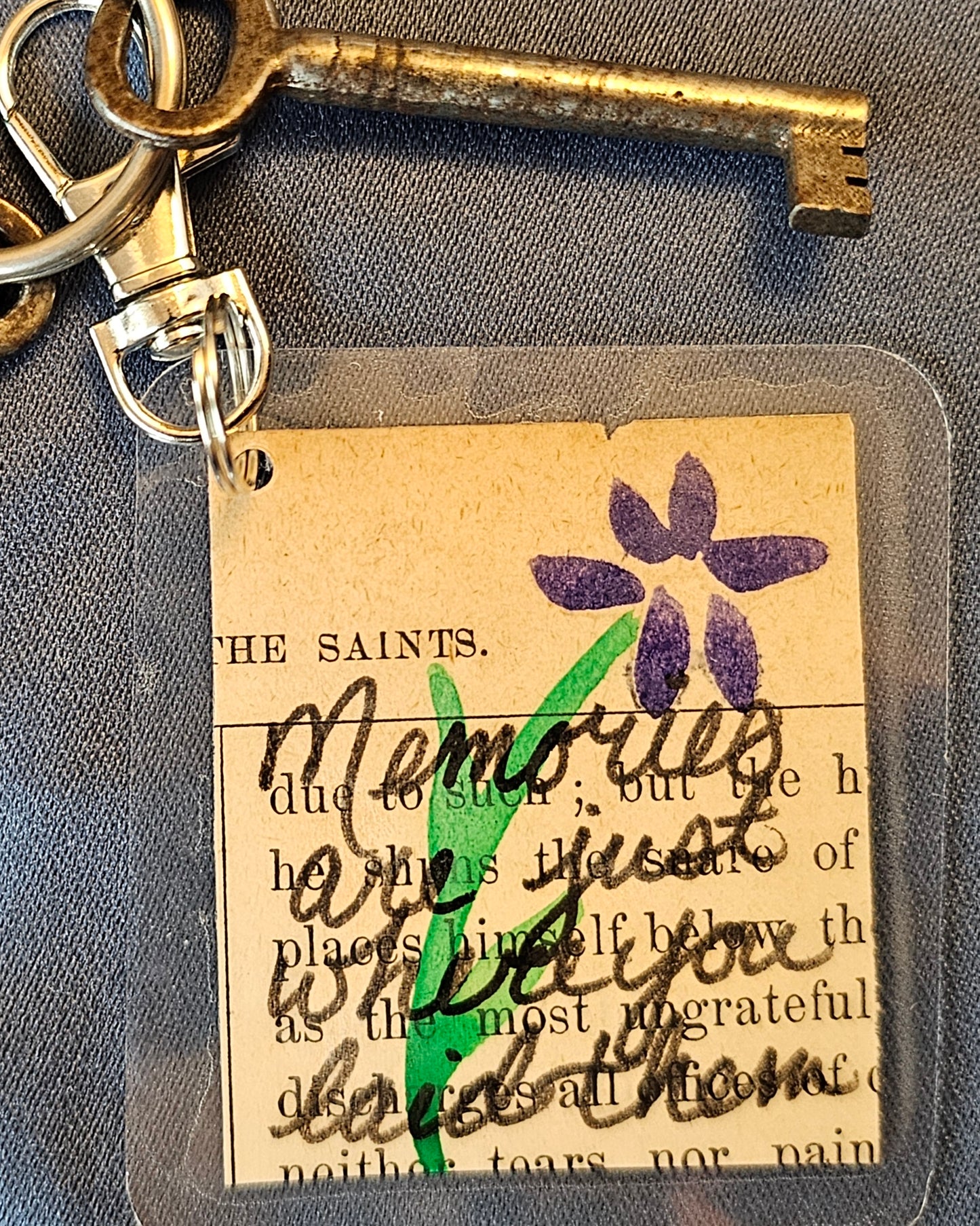 Bookpage Keychain