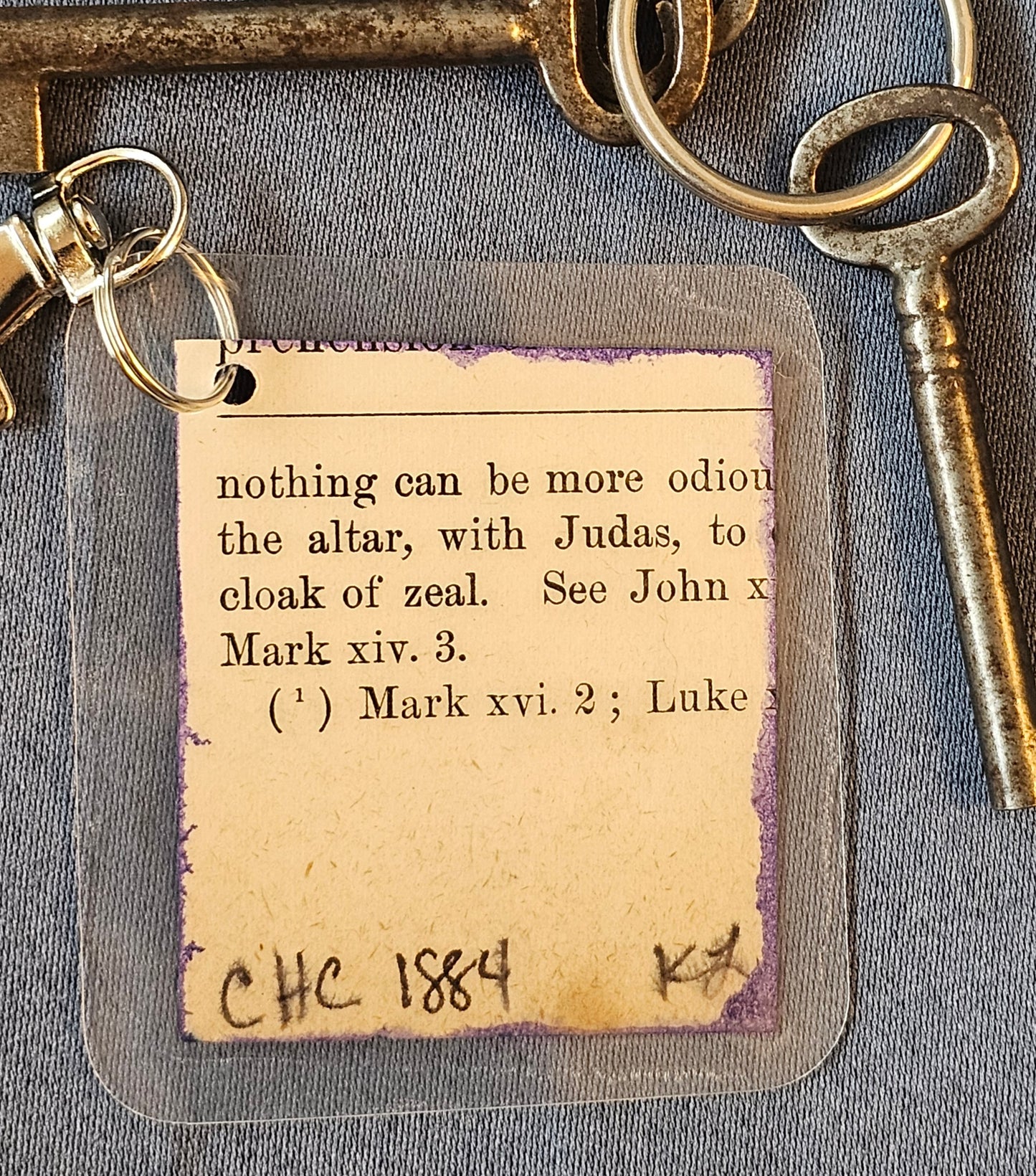 Bookpage Keychain