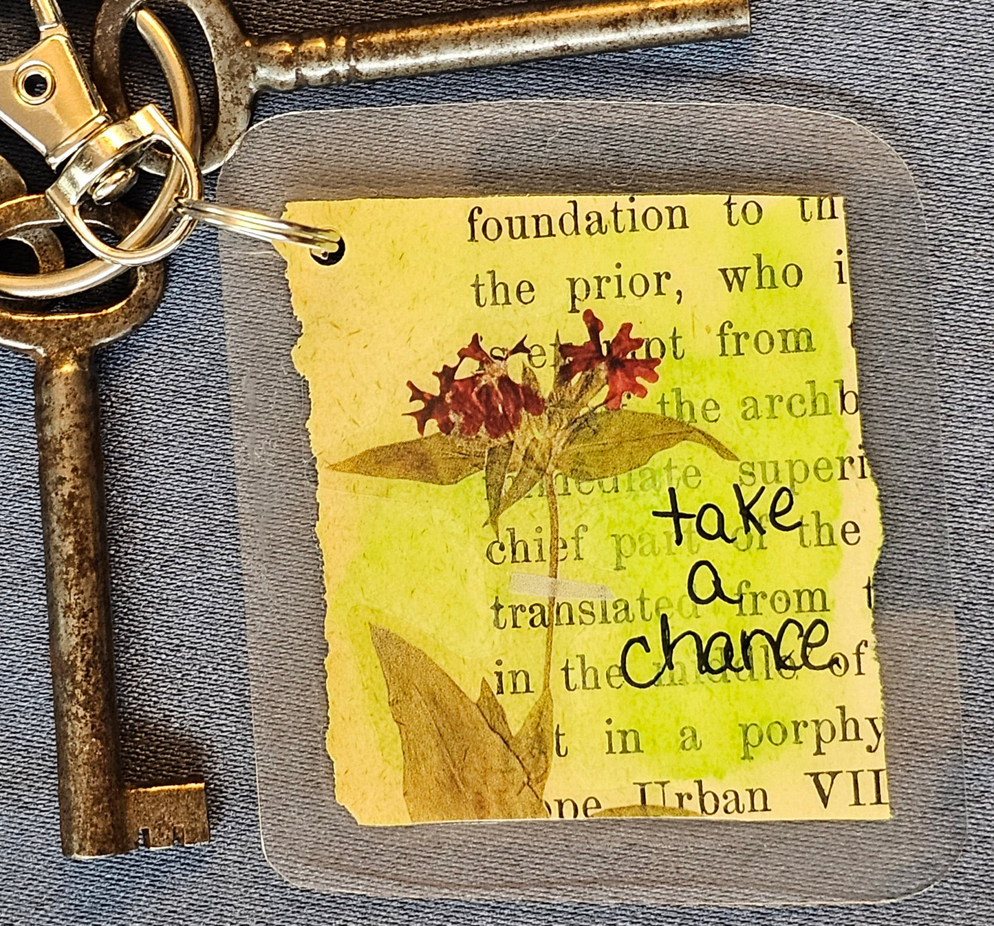 Bookpage Keychain