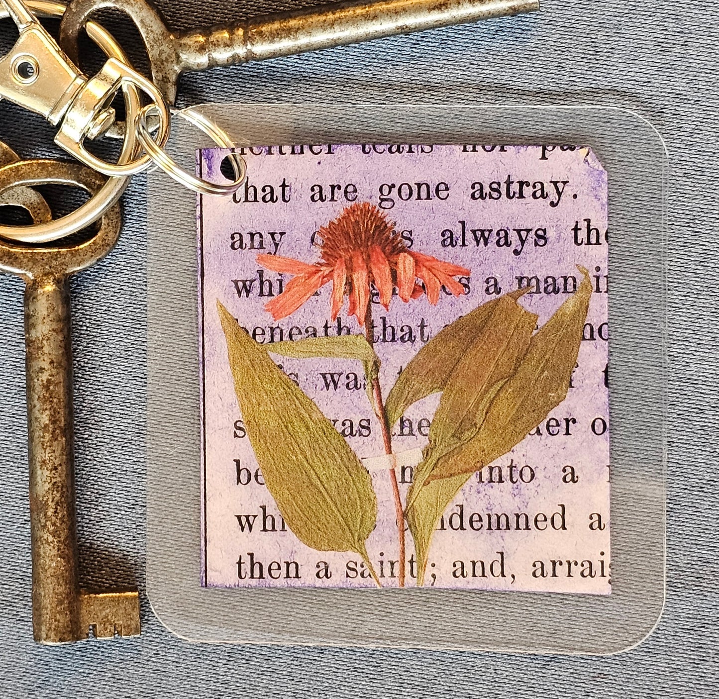 Bookpage Keychain